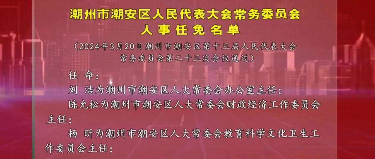 潮安区人事任免更新，小巷深处的独特风味引领者揭晓